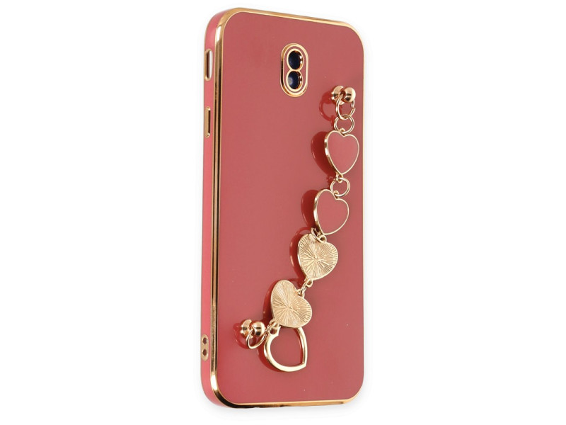 Newface Samsung Galaxy J7 Pro / J730 Kılıf Esila Silikon - Kırmızı
