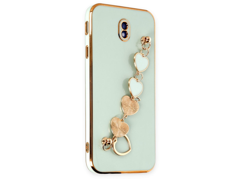 Newface Samsung Galaxy J7 Pro / J730 Kılıf Esila Silikon - Su Yeşili