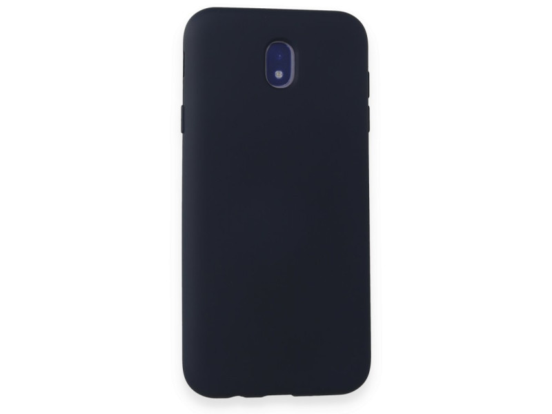 Newface Samsung Galaxy J7 Pro / J730 Kılıf Nano içi Kadife Silikon - Koyu Mavi