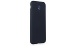 Newface Samsung Galaxy J7 Pro / J730 Kılıf Nano içi Kadife Silikon - Koyu Mavi