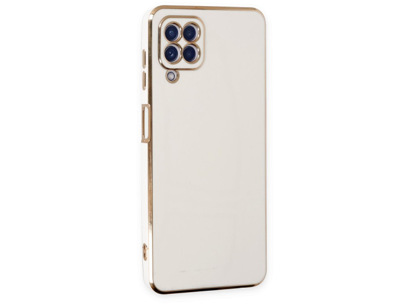 Newface Samsung Galaxy M12 Kılıf Volet Silikon - Beyaz
