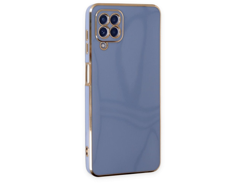 Newface Samsung Galaxy M12 Kılıf Volet Silikon - Mavi