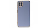 Newface Samsung Galaxy M22 Kılıf Volet Silikon - Mavi