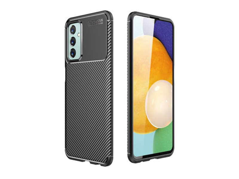 Newface Samsung Galaxy M23 Kılıf Focus Karbon Silikon - Siyah