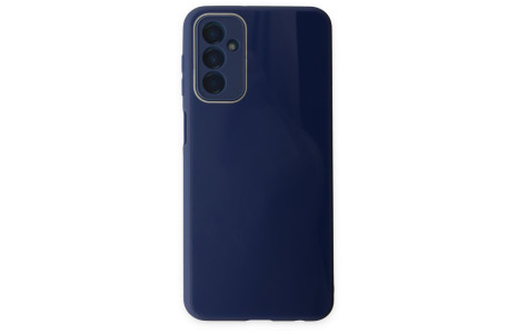 Newface Samsung Galaxy M23 Kılıf Glass Kapak - Lacivert