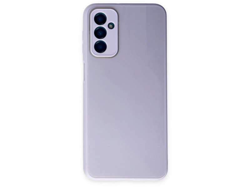 Newface Samsung Galaxy M23 Kılıf Glass Kapak - Lila