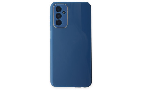 Newface Samsung Galaxy M23 Kılıf Glass Kapak - Mavi