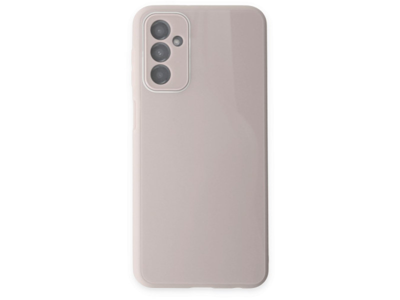 Newface Samsung Galaxy M23 Kılıf Glass Kapak - Pembe