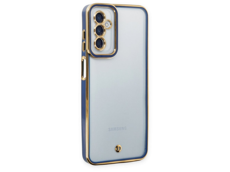 Newface Samsung Galaxy M23 Kılıf Liva Lens Silikon - Mavi