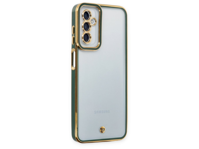 Newface Samsung Galaxy M23 Kılıf Liva Lens Silikon - Yeşil