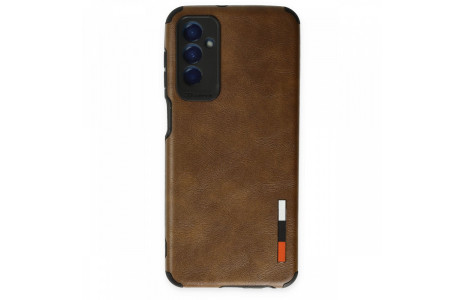 Newface Samsung Galaxy M23 Kılıf Loop Deri Silikon - Kahverengi