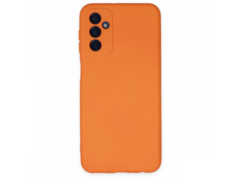 Newface Samsung Galaxy M23 Kılıf Nano içi Kadife Silikon - Turuncu