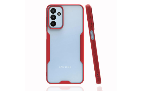 Newface Samsung Galaxy M23 Kılıf Platin Silikon - Kırmızı