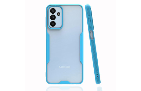 Newface Samsung Galaxy M23 Kılıf Platin Silikon - Mavi