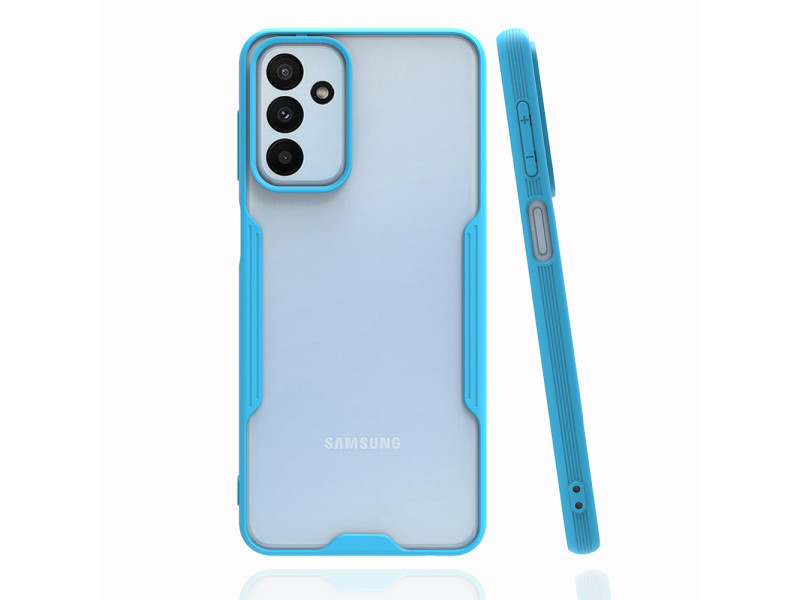 Newface Samsung Galaxy M23 Kılıf Platin Silikon - Mavi
