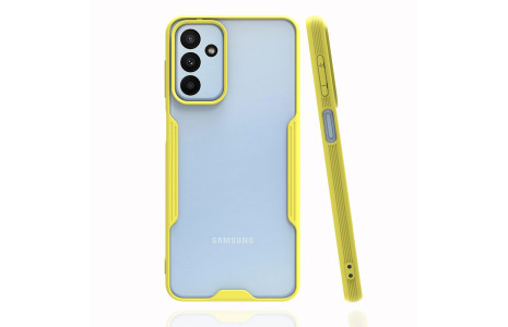 Newface Samsung Galaxy M23 Kılıf Platin Silikon - Sarı