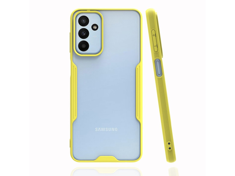 Newface Samsung Galaxy M23 Kılıf Platin Silikon - Sarı