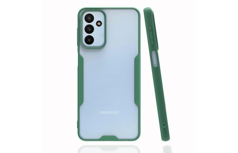 Newface Samsung Galaxy M23 Kılıf Platin Silikon - Yeşil