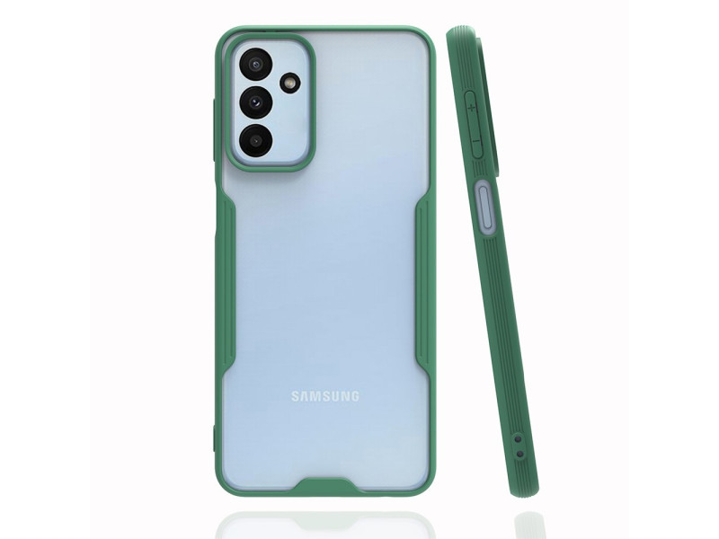 Newface Samsung Galaxy M23 Kılıf Platin Silikon - Yeşil