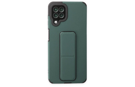 Newface Samsung Galaxy M32 Kılıf Mega Standlı Silikon - Yeşil