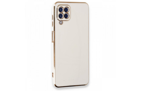 Newface Samsung Galaxy M32 Kılıf Volet Silikon - Beyaz