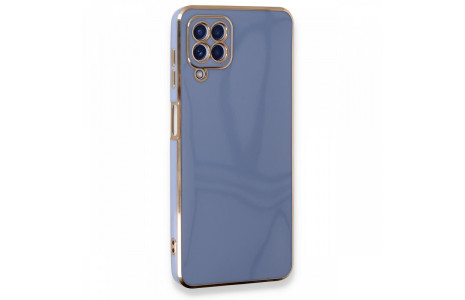 Newface Samsung Galaxy M32 Kılıf Volet Silikon - Mavi