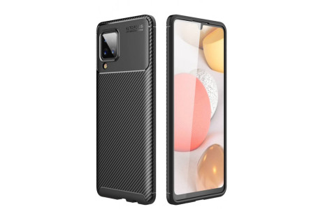 Newface Samsung Galaxy M33 Kılıf Focus Karbon Silikon - Siyah
