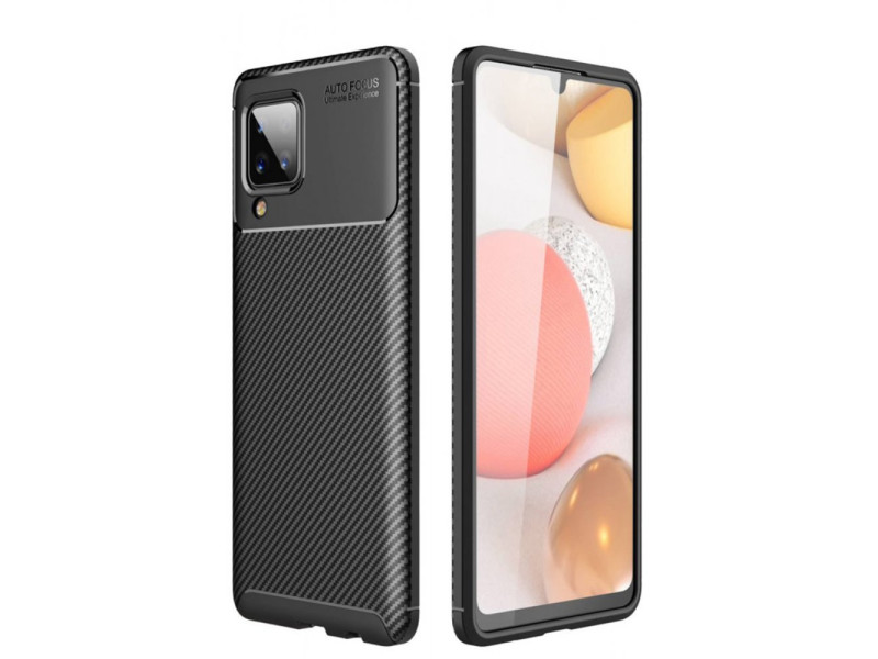 Newface Samsung Galaxy M33 Kılıf Focus Karbon Silikon - Siyah