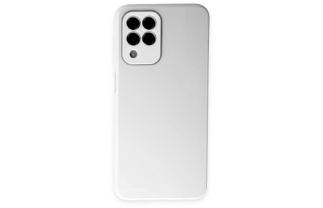 Newface Samsung Galaxy M33 Kılıf Glass Kapak - Beyaz