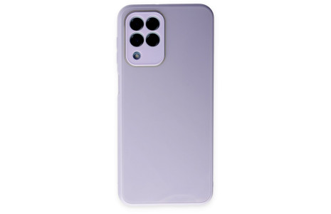 Newface Samsung Galaxy M33 Kılıf Glass Kapak - Lila