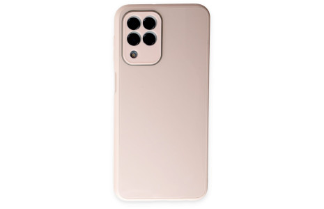 Newface Samsung Galaxy M33 Kılıf Glass Kapak - Pembe