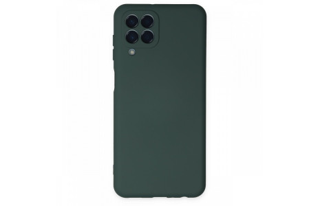 Newface Samsung Galaxy M33 Kılıf Nano içi Kadife Silikon - Koyu Yeşil