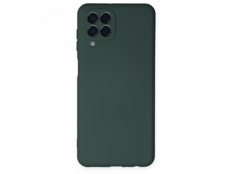 Newface Samsung Galaxy M33 Kılıf Nano içi Kadife Silikon - Koyu Yeşil