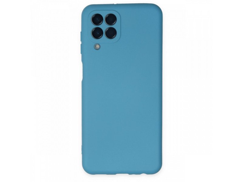 Newface Samsung Galaxy M33 Kılıf Nano içi Kadife Silikon - Mavi