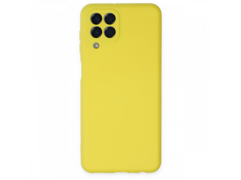 Newface Samsung Galaxy M33 Kılıf Nano içi Kadife Silikon - Sarı