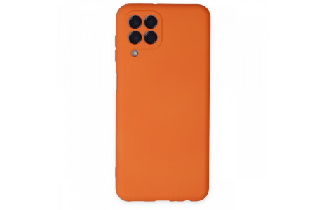 Newface Samsung Galaxy M33 Kılıf Nano içi Kadife Silikon - Turuncu