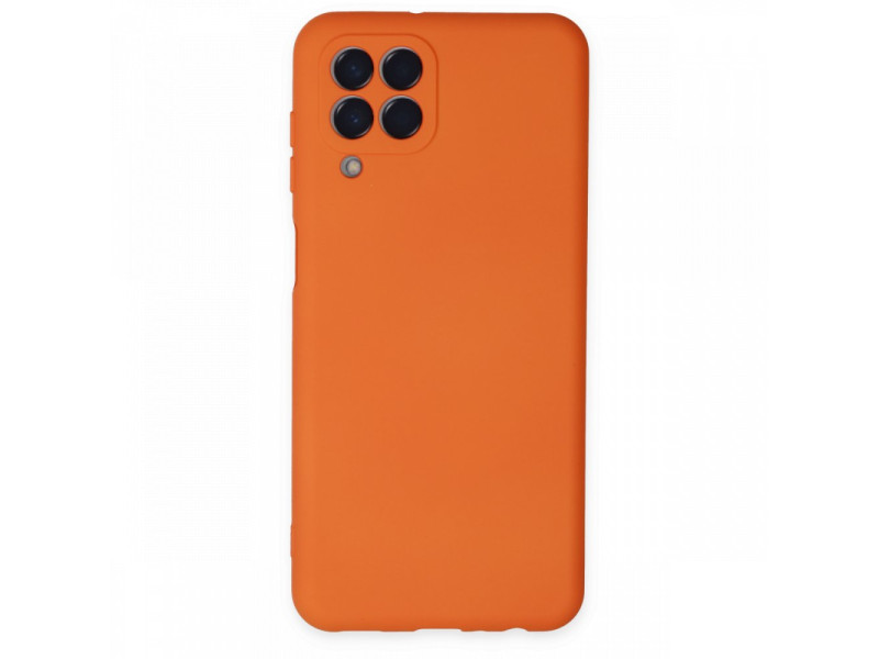 Newface Samsung Galaxy M33 Kılıf Nano içi Kadife Silikon - Turuncu