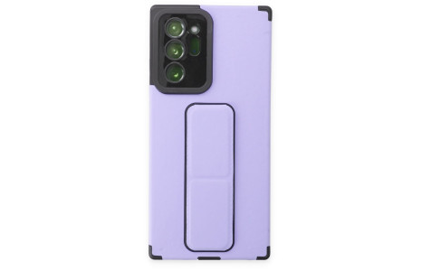 Newface Samsung Galaxy Note 20 Ultra Kılıf Mega Standlı Silikon - Lila