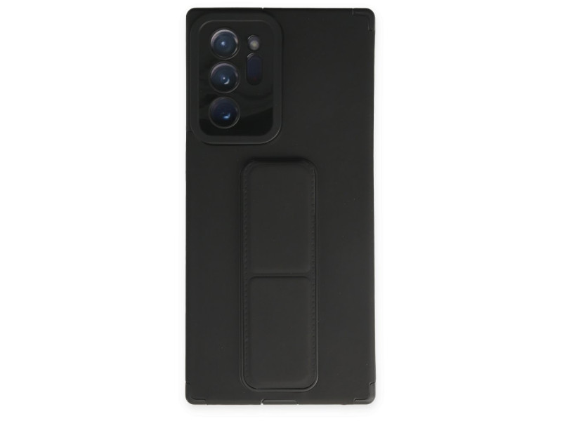 Newface Samsung Galaxy Note 20 Ultra Kılıf Mega Standlı Silikon - Siyah