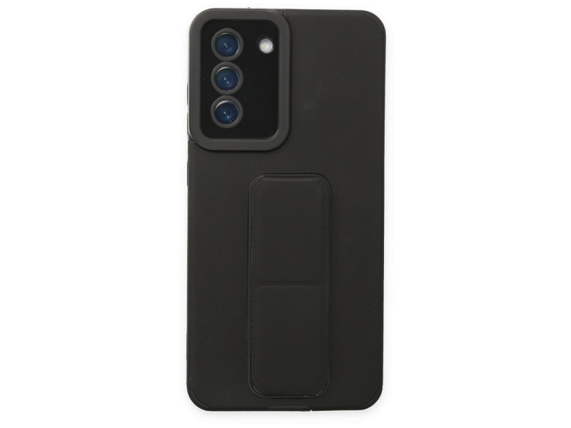 Newface Samsung Galaxy S20 FE Kılıf Mega Standlı Silikon - Siyah