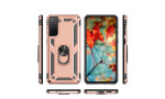 Newface Samsung Galaxy S21 FE Kılıf Sofya Yüzüklü Silikon Kapak - Rose