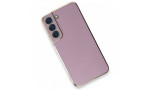 Newface Samsung Galaxy S21 FE Kılıf Volet Silikon - Mor
