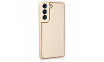 Newface Samsung Galaxy S22 Plus Kılıf Coco Deri Silikon Kapak - Gold