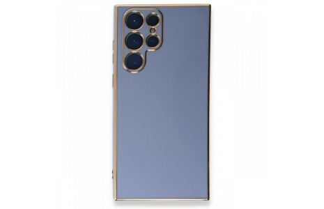 Newface Samsung Galaxy S22 Ultra Kılıf Volet Silikon - Mavi