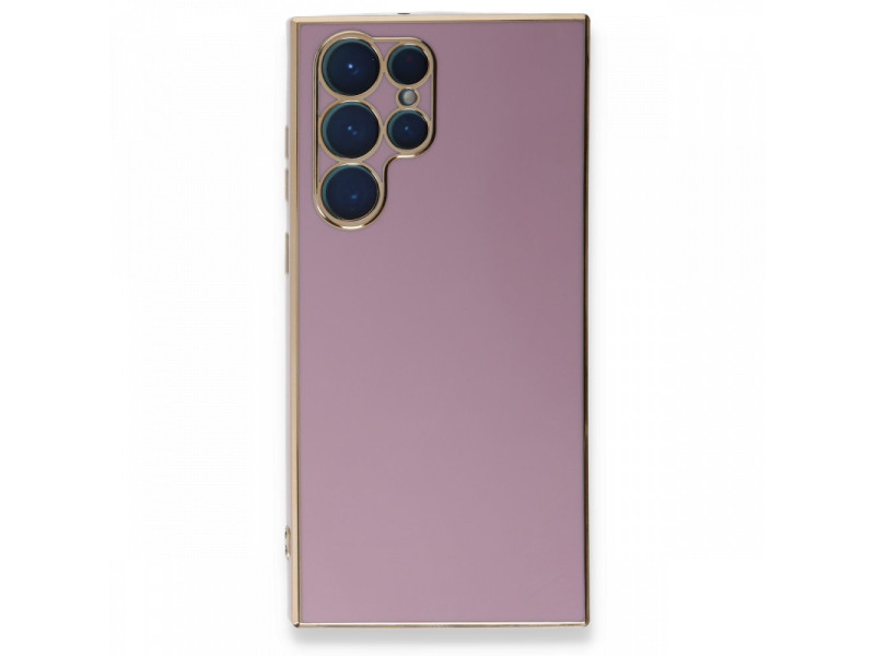 Newface Samsung Galaxy S22 Ultra Kılıf Volet Silikon - Mor