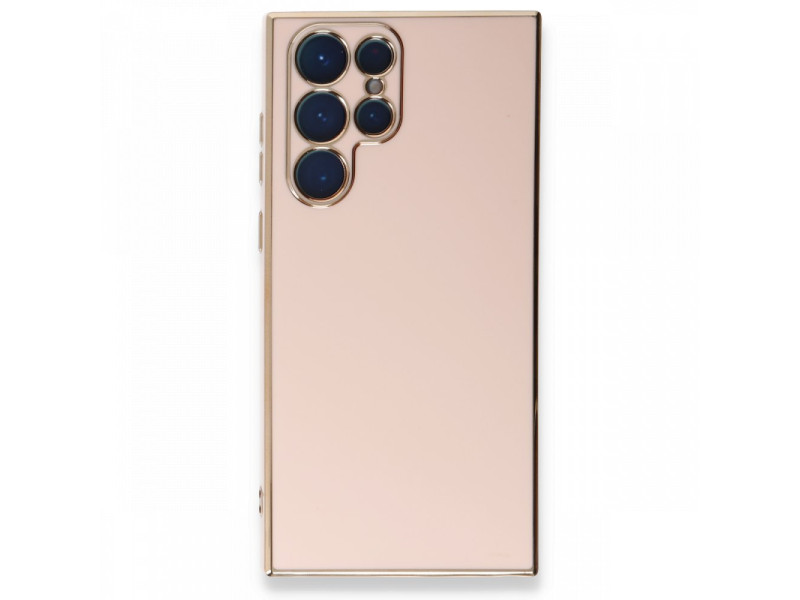 Newface Samsung Galaxy S22 Ultra Kılıf Volet Silikon - Pembe