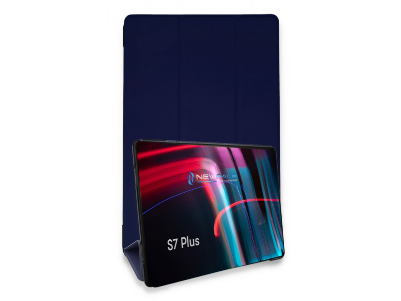 Newface Samsung Galaxy T970 Tab S7 Plus 12.4 Kılıf Tablet Smart Kılıf - Lacivert