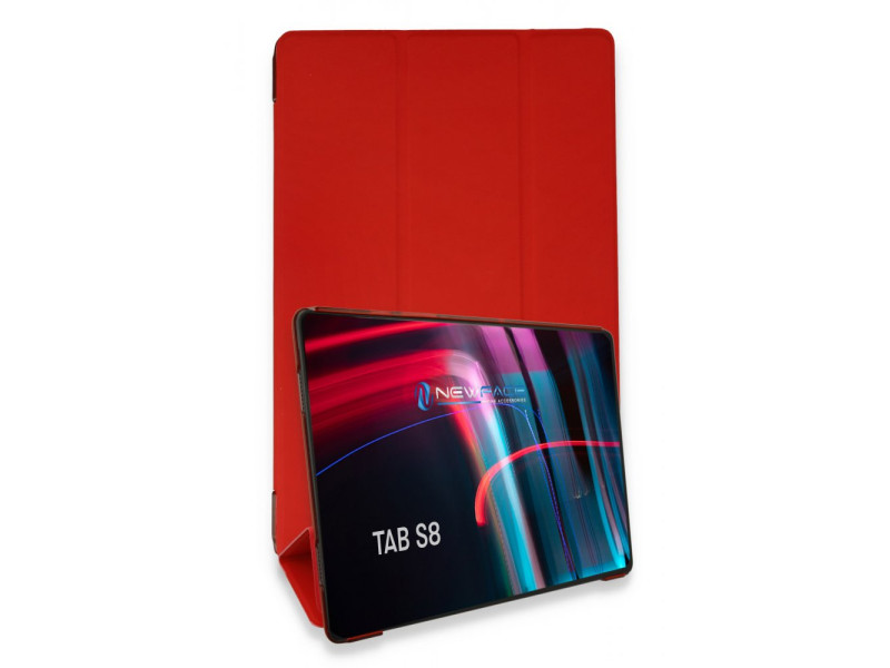 Newface Samsung Galaxy X700 Tab S8 11 Kılıf Tablet Smart Kılıf - Kırmızı