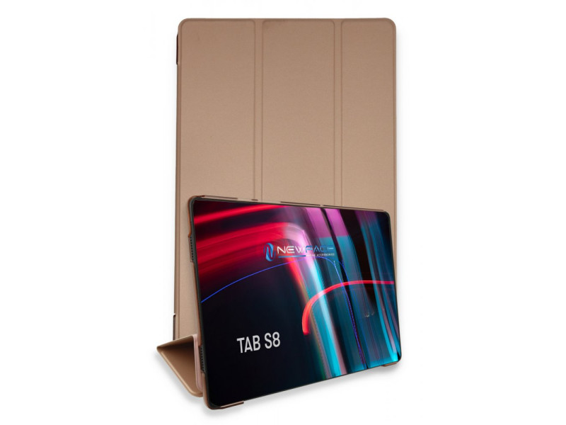 Newface Samsung Galaxy X700 Tab S8 11 Kılıf Tablet Smart Kılıf - Rose Gold