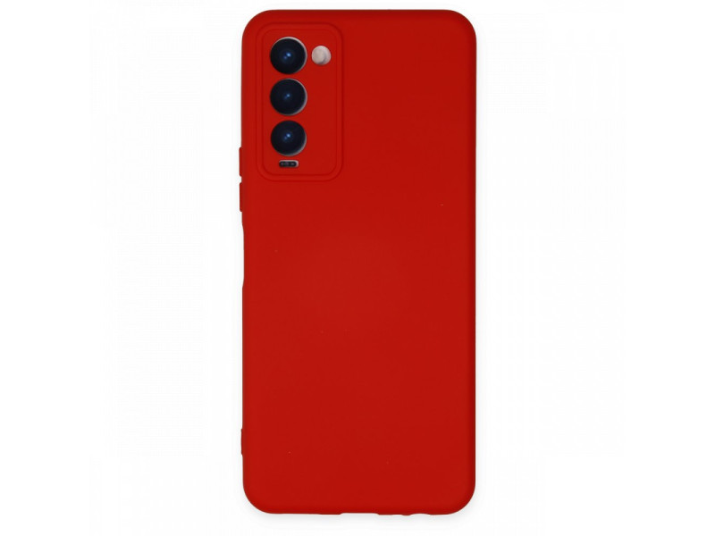 Newface Tecno Camon 18P Kılıf Nano içi Kadife Silikon - Kırmızı